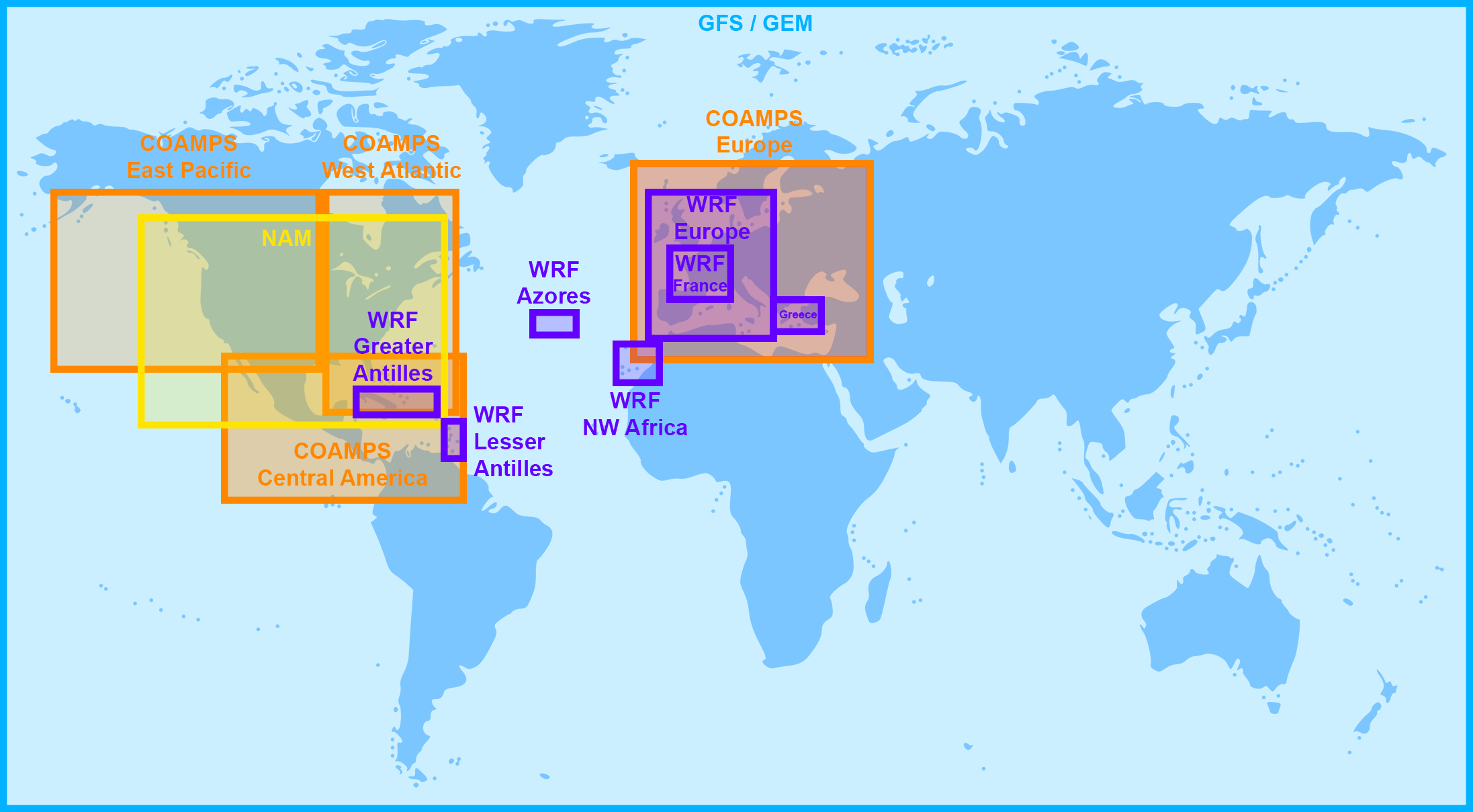 weather models per geographic zone